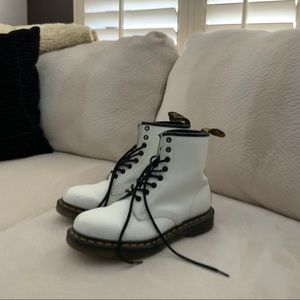 White Dr Marten boots
